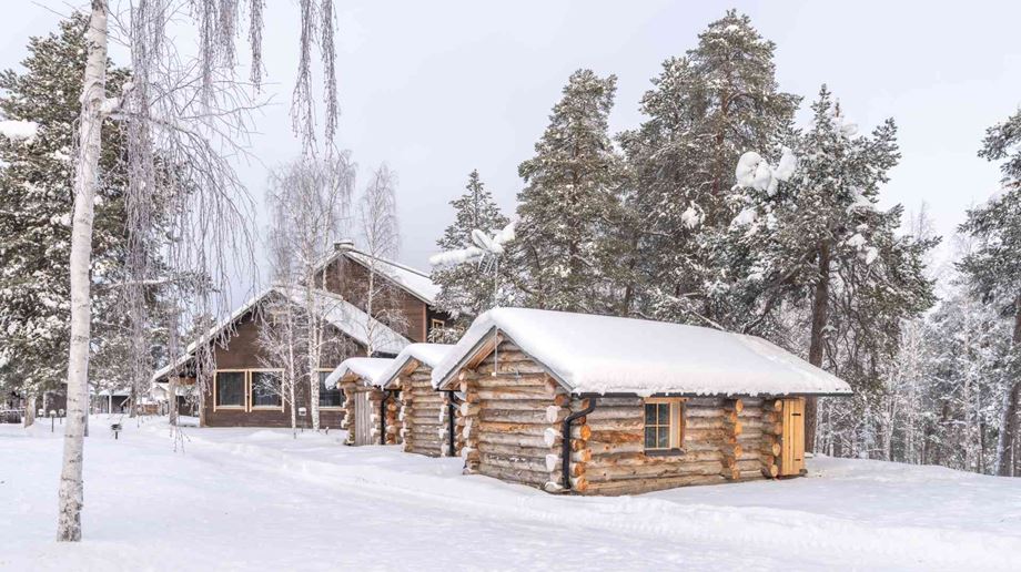 Finland, Finske Lapland, Nellim Wilderness Hotel, Arctic Log Cabin