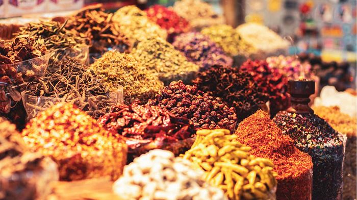 Dubai Krydderi i Spice Souk Dubai, Farver