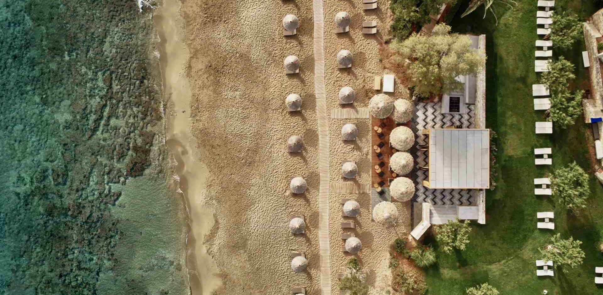 Grækenland Kreta Cretan Malia Park Heraklion Stranden Set Fra Oven