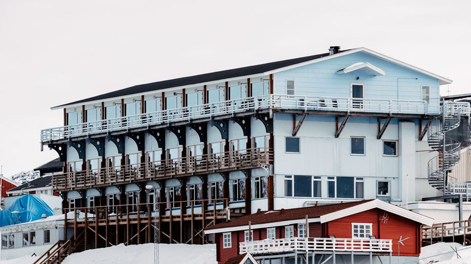 Grønland Ilulissat Hotel Hvide Falk, Snelandskab, Udefra, Udsigt