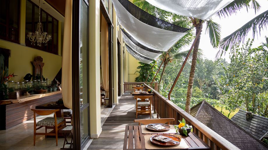 Indonesien, Bali, Ubud, Komaneka Bisma, Seneng Kitchen, Restaurant, Terrace