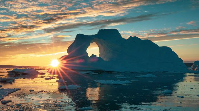 rejser til Grønland, isbjerge, Ilulissat, Diskobugten, midnatssol