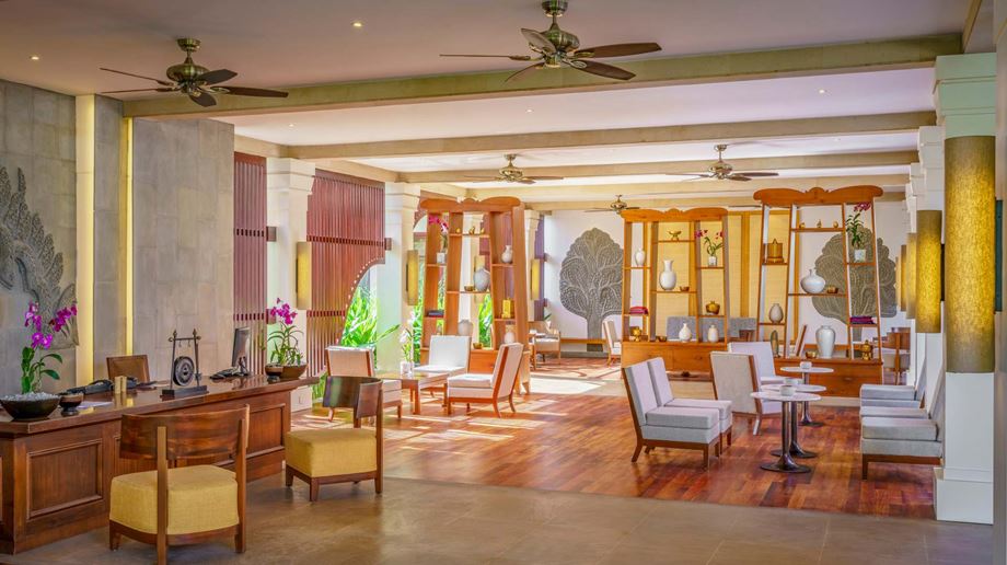 Cambodia, Siem Reap, Anantara Angkor Resort Lounge