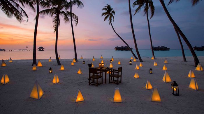 Rejser til Maldiverne, Gili Lankanfushi, Romantisk middag 