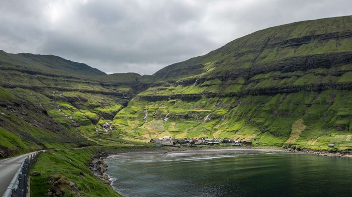 Færøerne, Tjoernuvik, Stremoy, Vand, Bjerge
