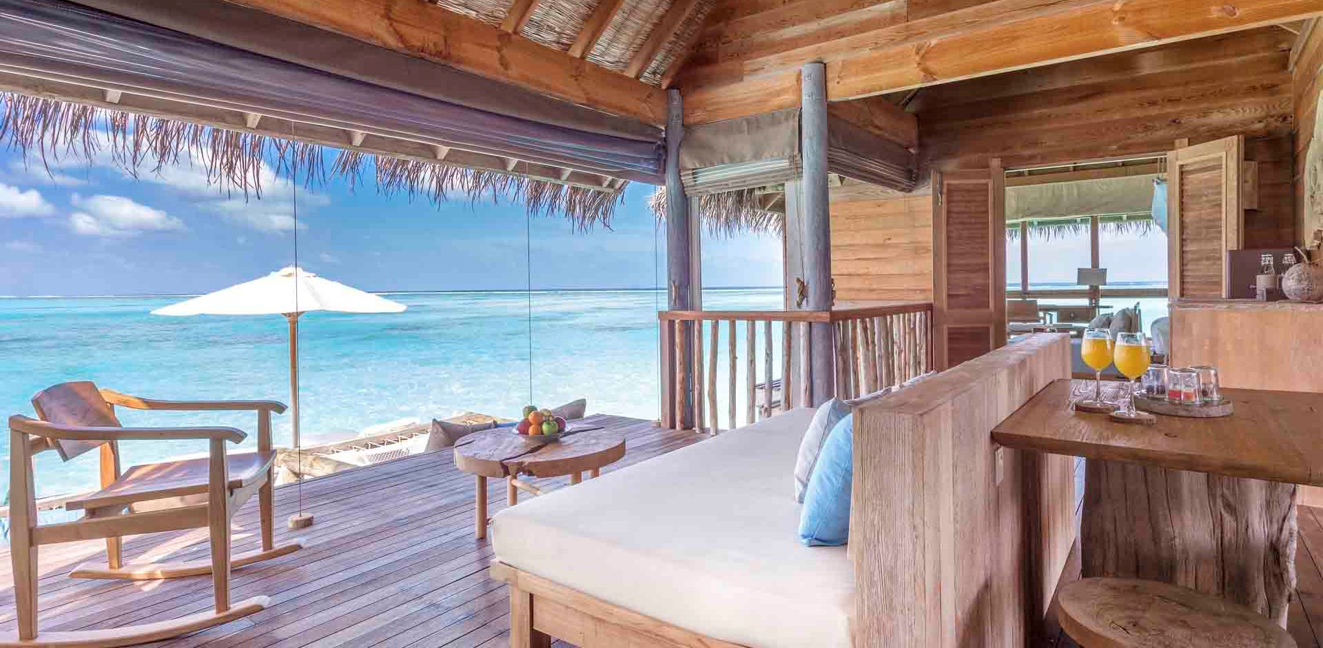 Rejser til Maldiverne, Gili Lankanfushi, villa suite stue
