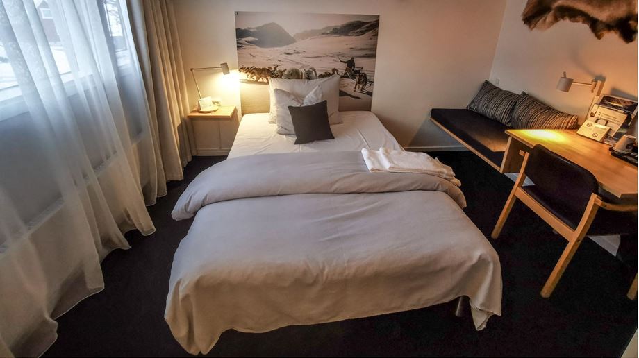 Rejser til Grønland, Sisimiut, Hotel Sisimiut, Dobbeltværelse med kingsize seng