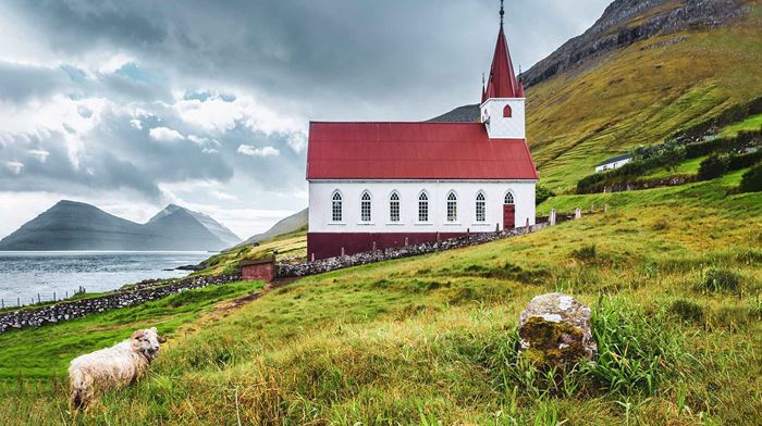 rejser til Færøerne, Husar Kalsoy kirke, får