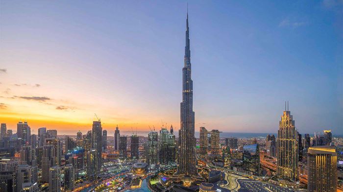 Dubai Burj Khalifa Tusmørke