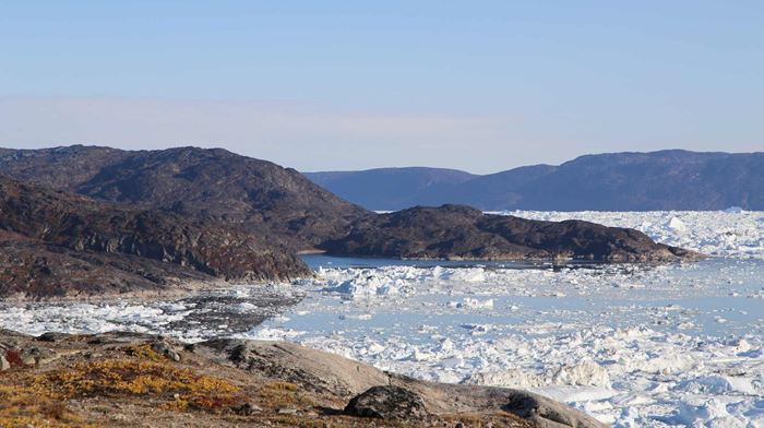 Ilulissat Sermermiut Unesco Udsigt over fjorden og flydende is