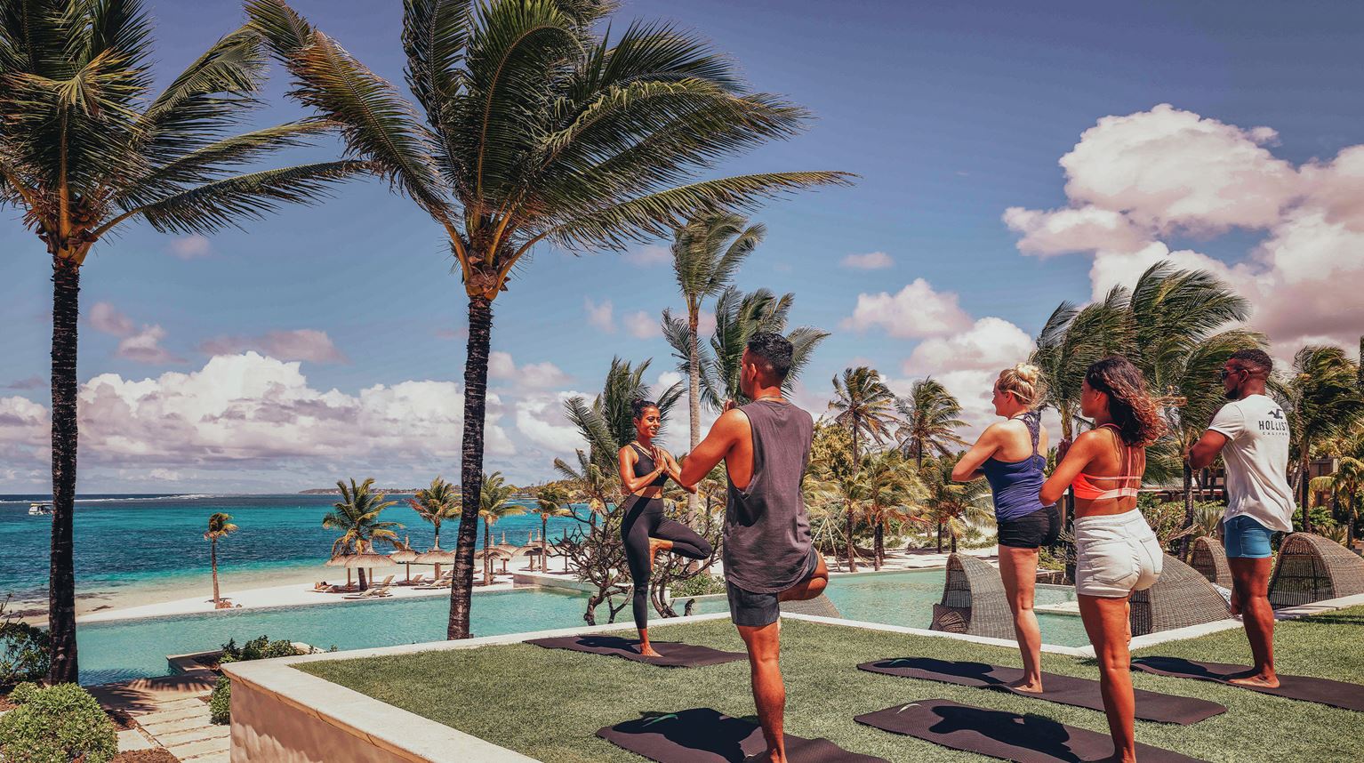 Mauritius Long Beach Yoga Lesson