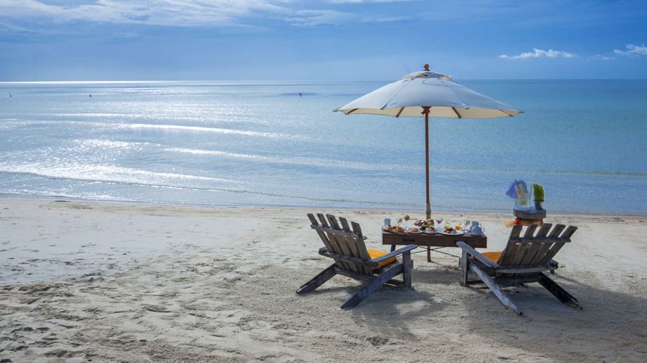 Thailand, Koh Samui, New Star Beach Resort, Stranden Morgen