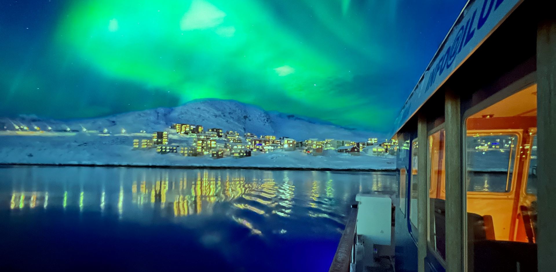 Grønland, Nuuk Nordlys Skib, Greenland Cruises Header, Bygd