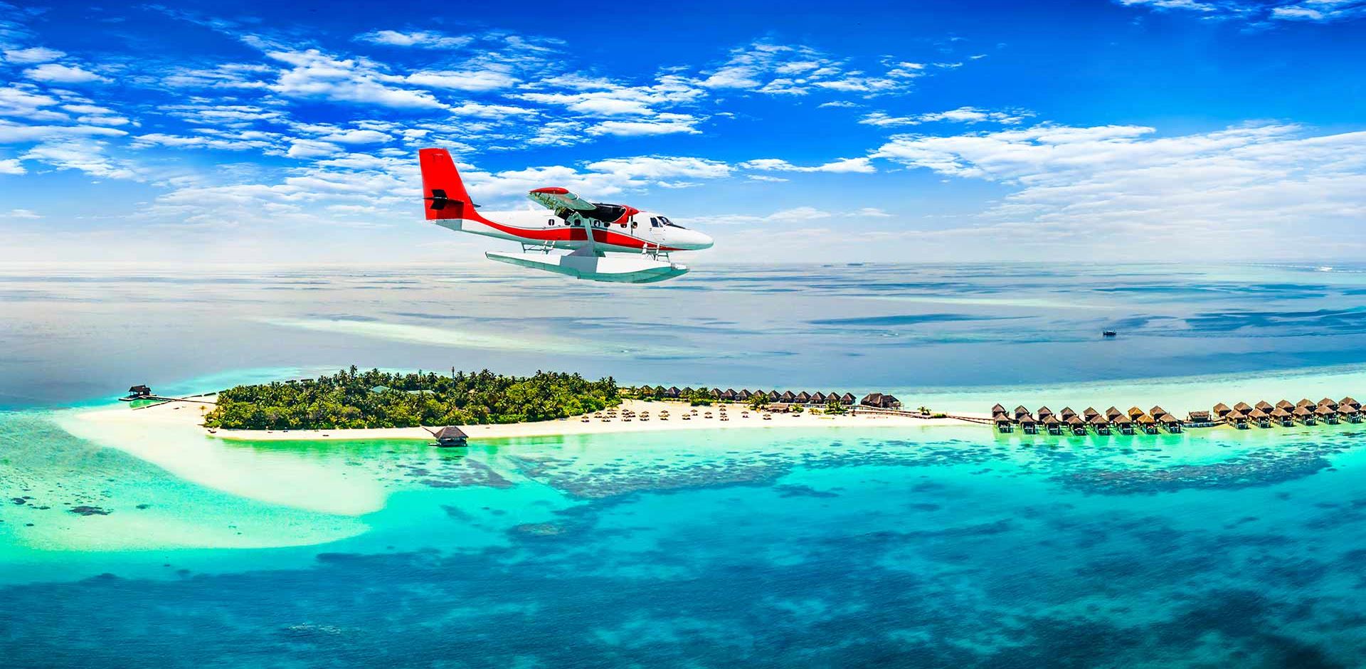 Maldiverne Fly Ankommer Til Oe Udsigt Sck