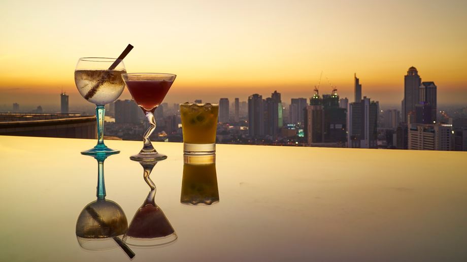 Thailand, Bangkok, JC Kevin Sathorn Bangkok Hotel, Sky Bar Cocktails