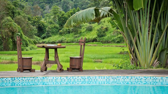 Rejser til Thailand, Chiang Mai, Hmong Hilltribe Lodge, pool