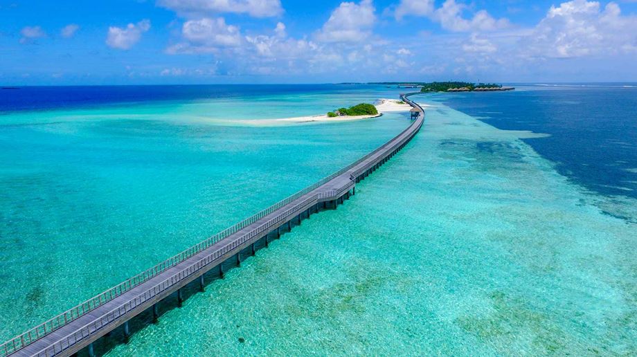 Broen mellem øerne The Residence Maldives at Falhumaafushi og Dhigurah