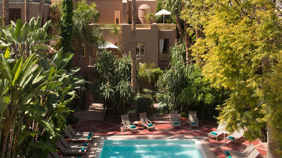 Marokko Marrakech Les Jardin Dela Medina Pool Og Have