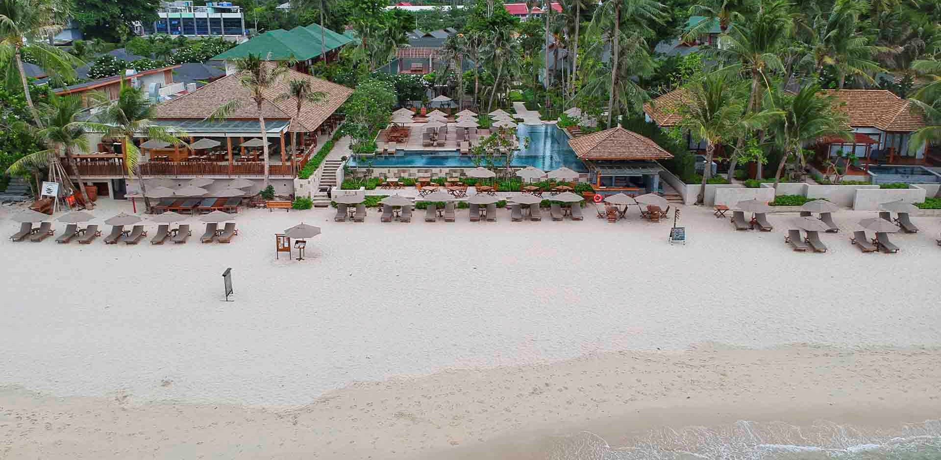 Thailand, Koh Samui, Banana Fan Sea Resort, Strand Udsigt