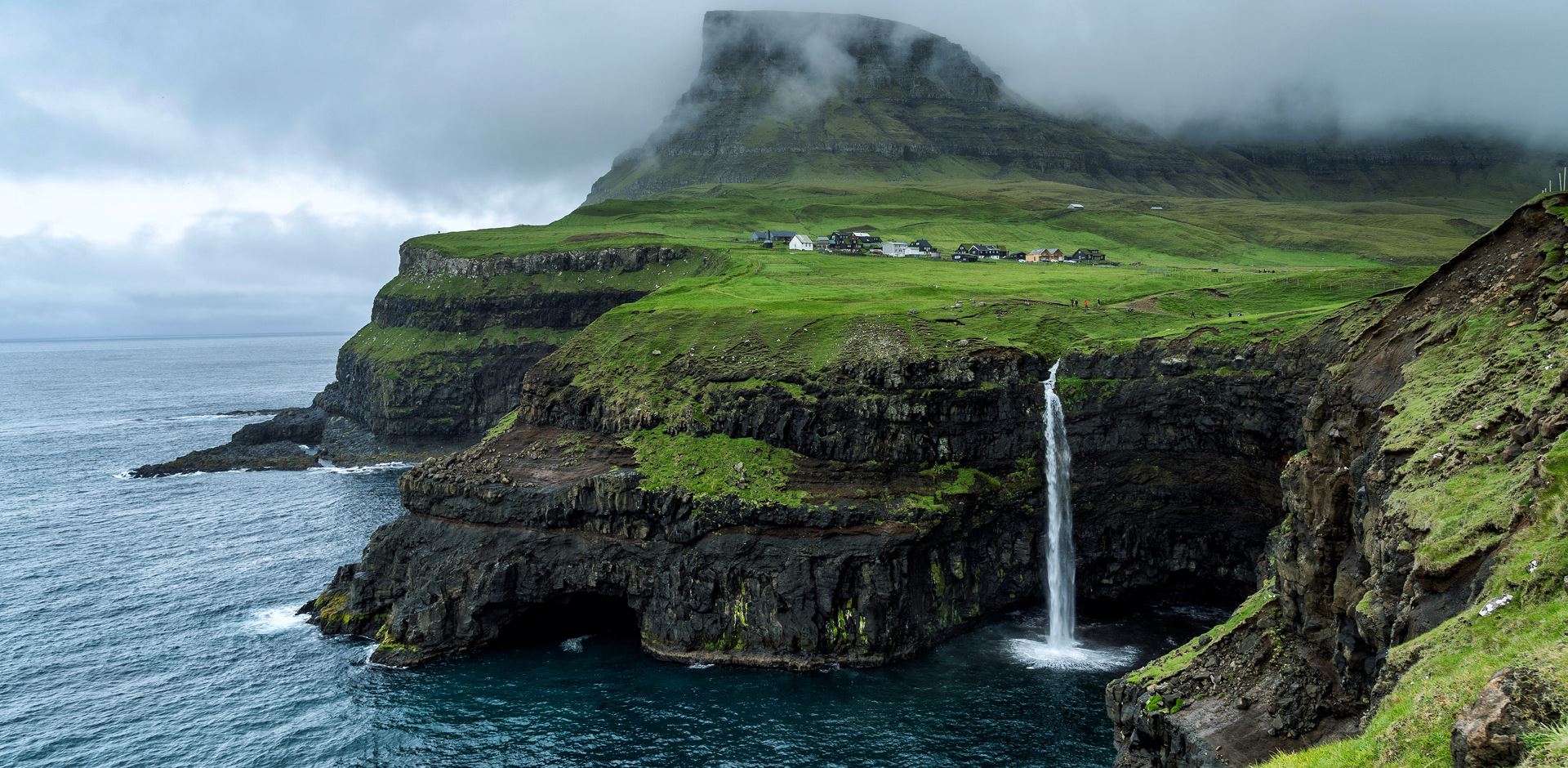 Færøerne. Mulafossur vandfald