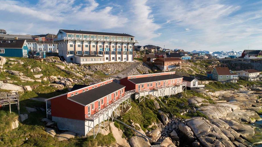 Grønland Ilulissat Hotel Hvide Falk, Sten, Udsigt, Natur