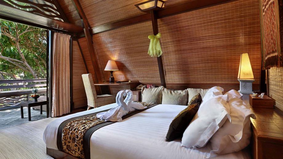 Indonesien Gili Trawangan Hotel Vila Ombak, Traditional Lumbung Hut