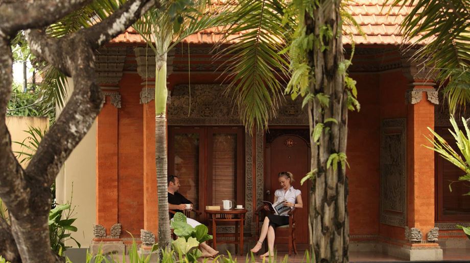 Indonesien Bali Sanur Griya Santrian, Terracce, Gæster På Terrasse