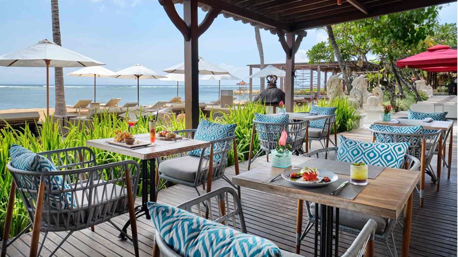 Indonesien Bali Sanur Puri Santrian Beach, Beach Club Restaurant
