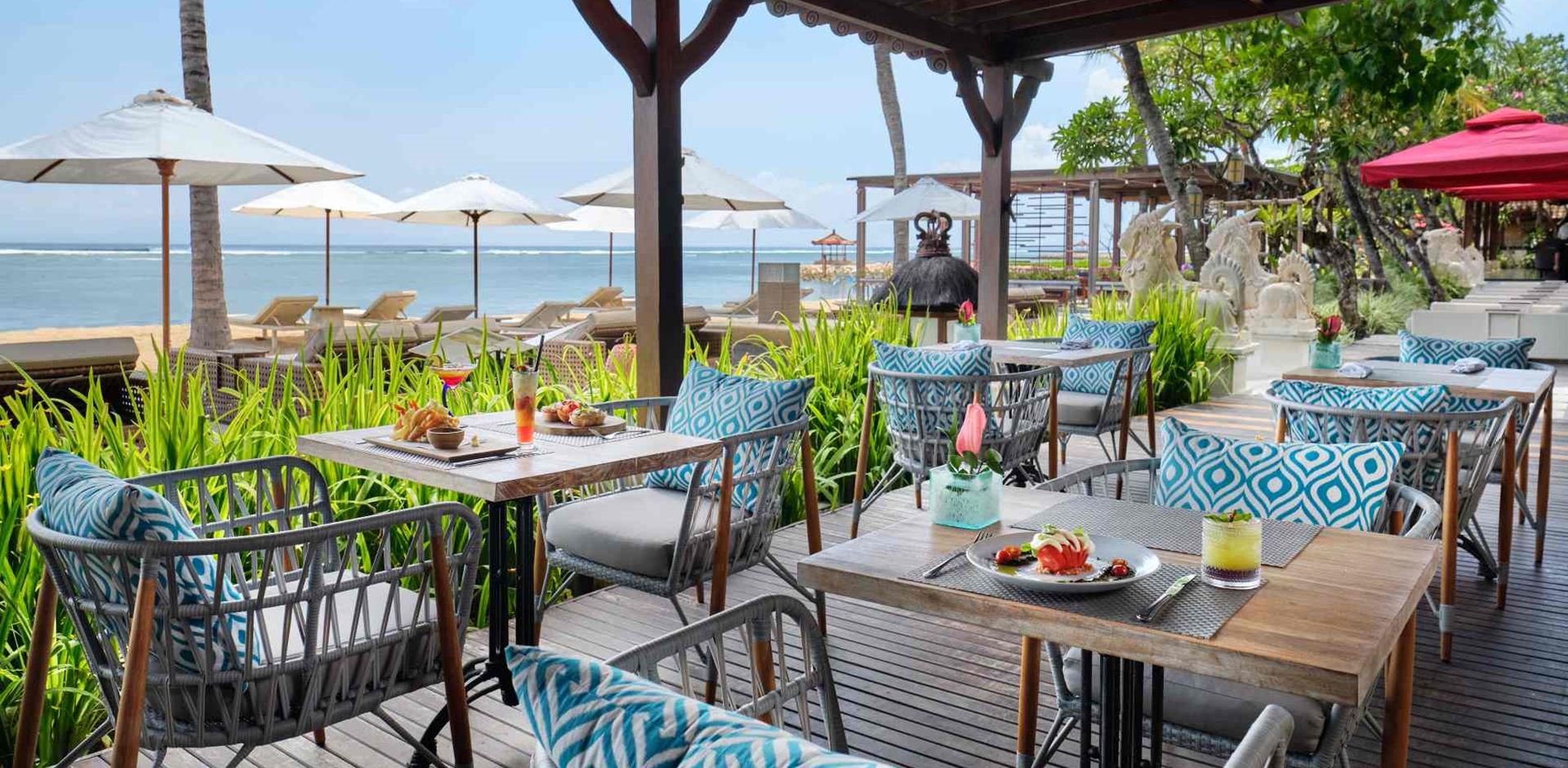 Indonesien Bali Sanur Griya Santrian, Starfish Beach Lounge