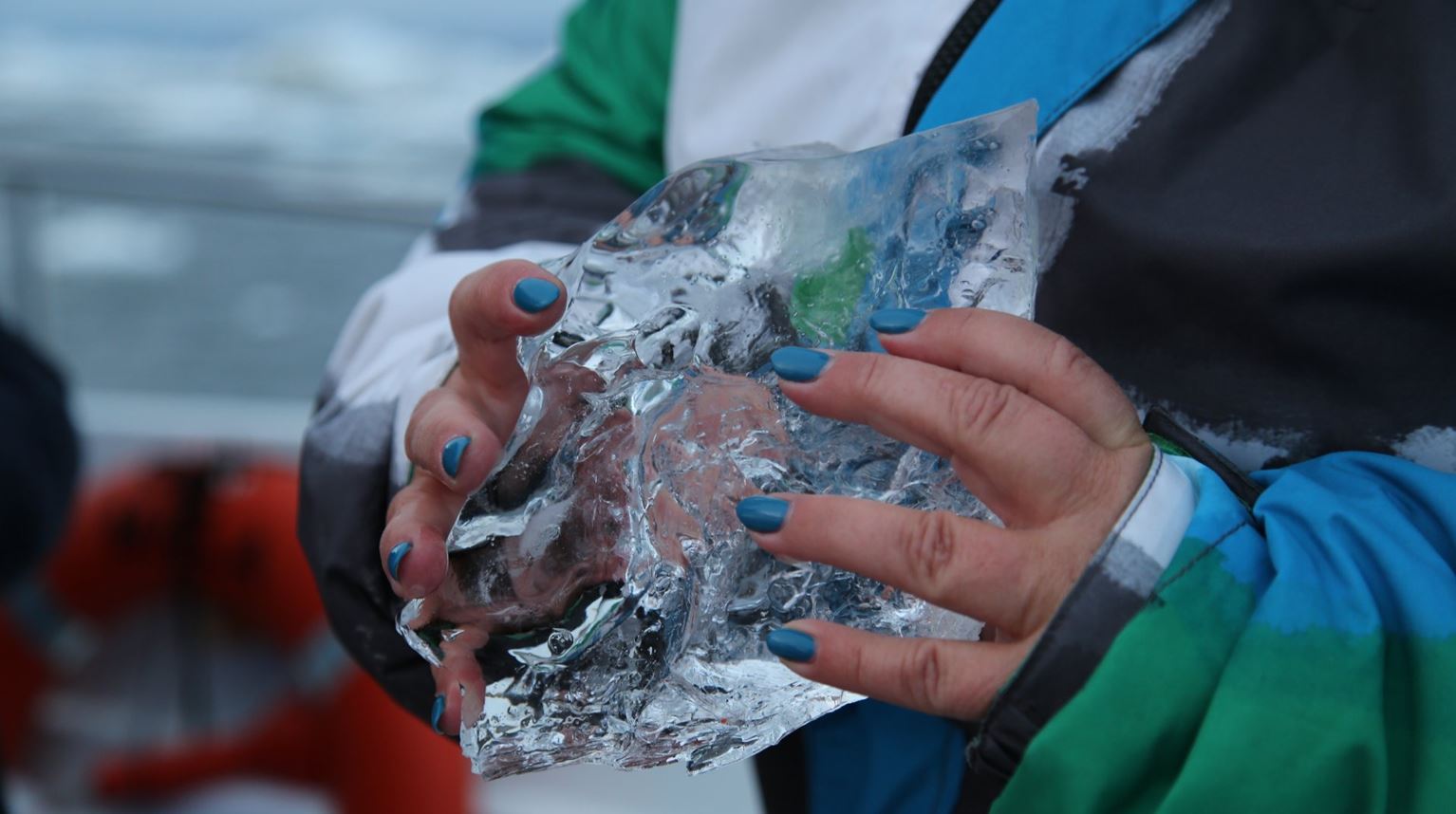 Isfjordssejlads og isklump til at komme i de medbragte drinks