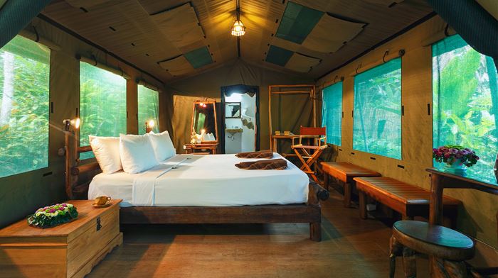 Thailand, Khao Sok, Elephant Hills, Luxury Tent Inside