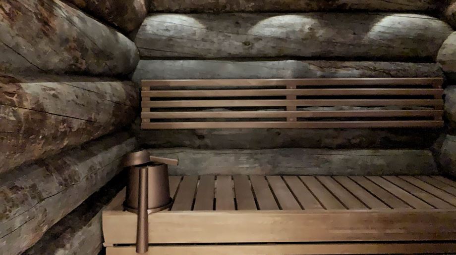 Finland Lapland Moutka Wilderness Hotel Riverside Log Cabin med sauna