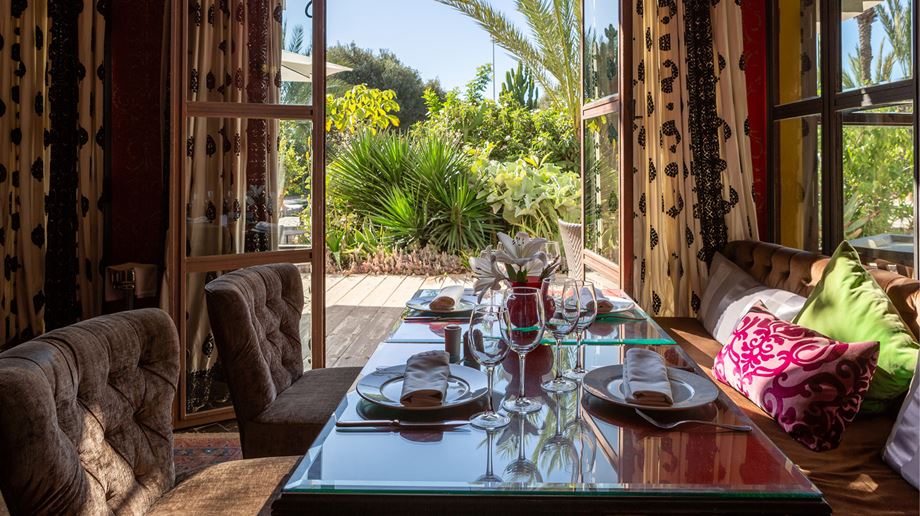 Marokko Agadir Villablanche Restaurant Garden