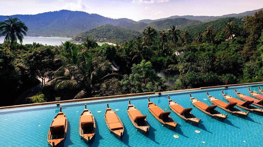 Thailand, Koh Phangan, Santhiya Koh Phangan Resort & Spa, Pool Udsigt
