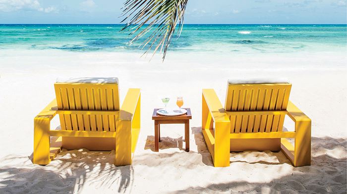 Mexico Tulum Hotel Esencia Beach Chairs