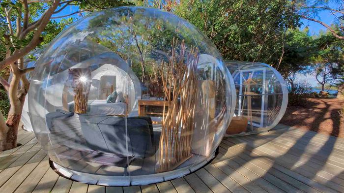 Rejser til Mauritius, Bubble Lodge Bois Chéri,  "boble" set udefra
