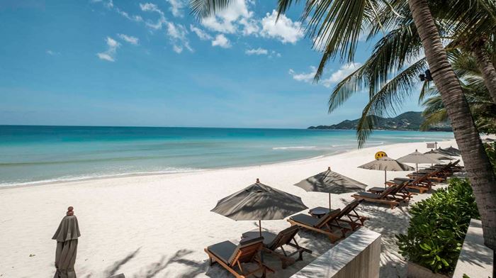 Thailand, Koh Samui, Banana Fan Sea Resort, Solstole Strand