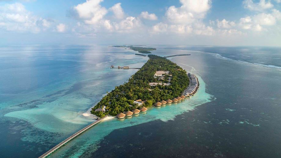 The Residence Maldives at Dhigurah fra luften