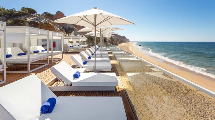 Rejser til Portugal, Algarvekysten, Pine Cliffs Ocean Suites & Spa, udsigt til stranden