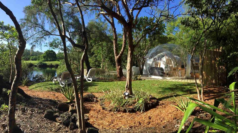Naturskønne omgivelser på Bubble Lodge Bois Cheri
