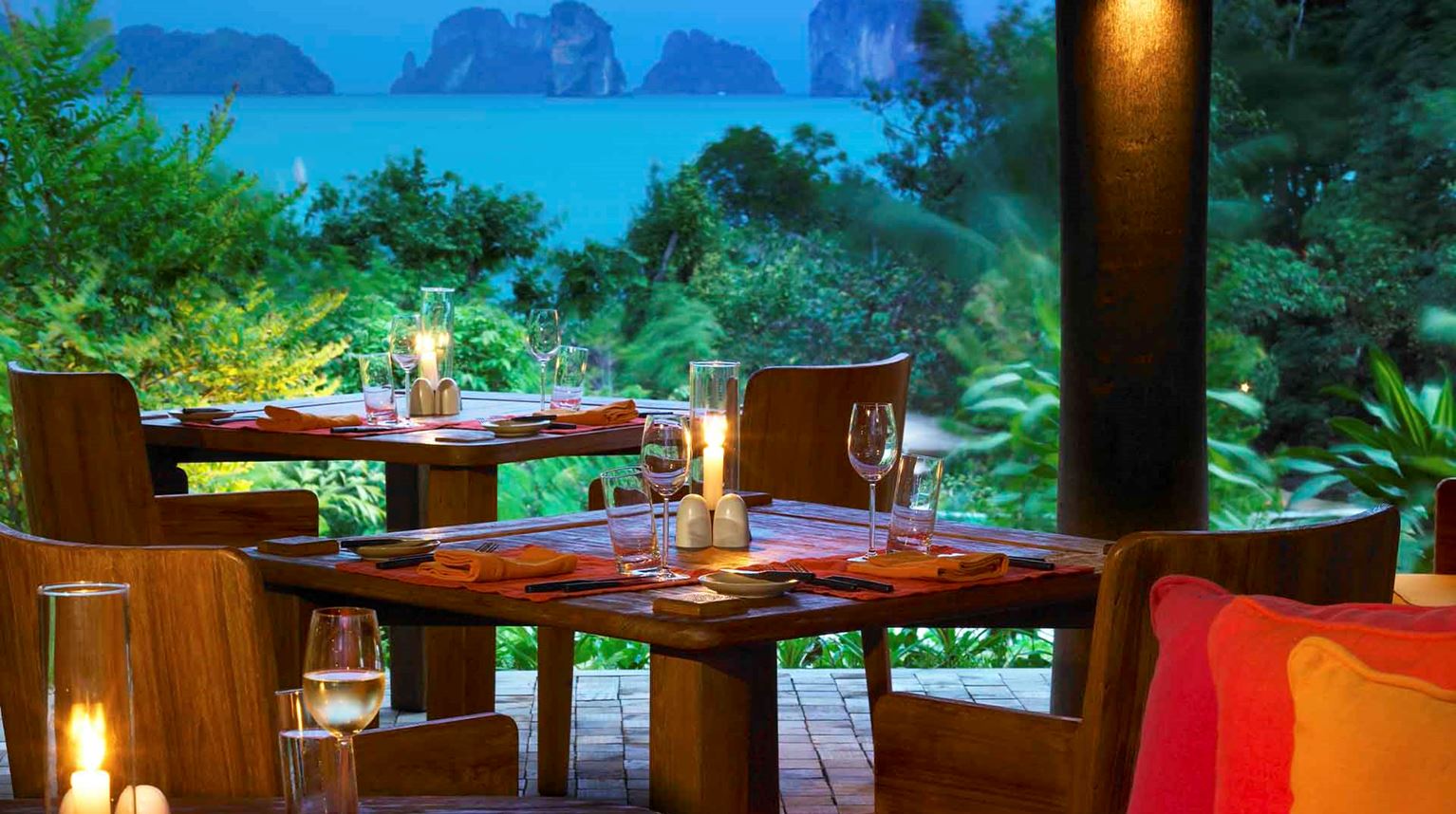 Thailand, Koh Yao Noi, Six Senses Yao Noi, Restaurant Udsigt