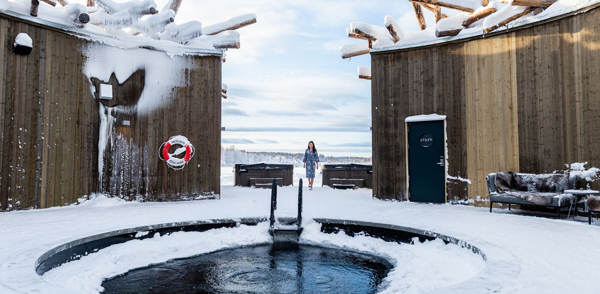 Sverige Lapland Arctic Bath Spa Winter