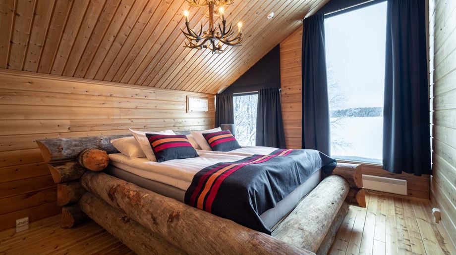 Finland, Finske Lapland, Nellim Wilderness Hotel, Aurora Lakeside Villa, Vinter, Sne
