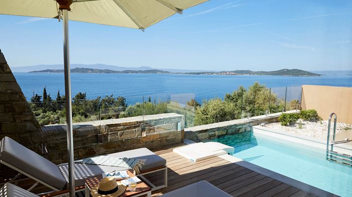Rejser til Grækenland, Halkidiki, Eagles Villas, ocean one bedroom pool villa