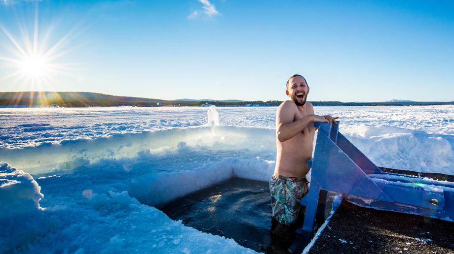Sverige Lapland Icehotel Ice Plunge Sauna