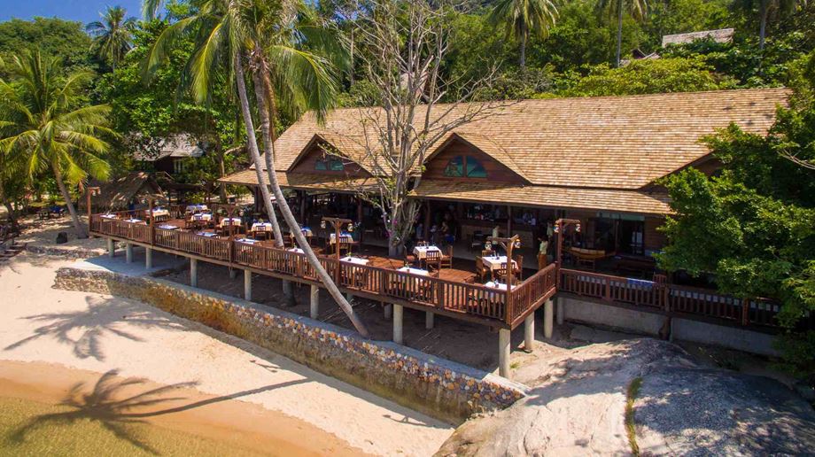 Thailand, Koh Tao, Sensi Paradise Beach Resort, Restaurant Udsigt