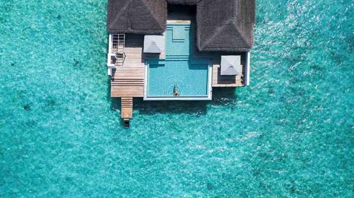 Rejser til Maldiverne, Finolhu Baa Atoll, Pool i Villa Rockstar