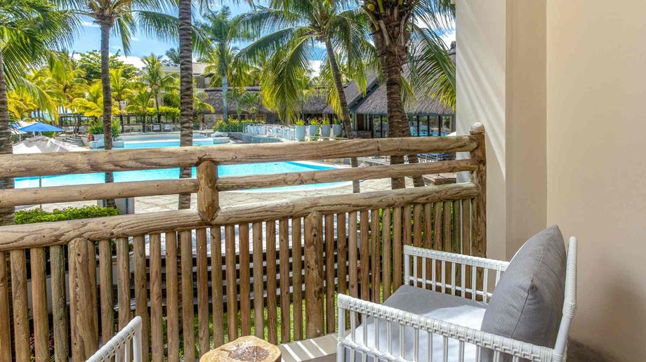 Rejser til Mauritius, Lagoon Attitude, Udsigt fra Couple Poolside værelse på Lagoon Attitude