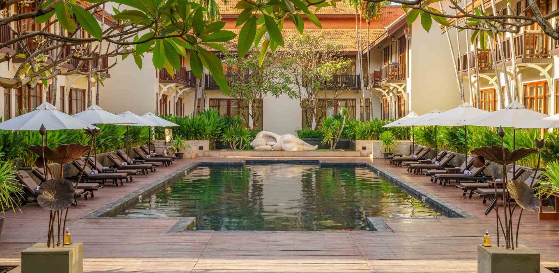 Cambodia, Siem Reap, Anantara Angkor Resort Pool