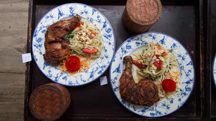 Thailand, Chiang Mai, Khum Lanna, Chicken and Salad